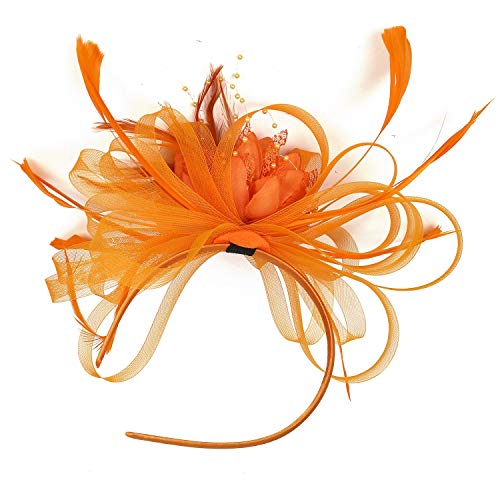 Fascinator Hut Damen Mädchen Hut Bibi Zubehör Haar Mesh Hut Hochzeit Elegant Voile Stirnband Clip Stirnband Braut Kirche Hut Party Cocktail Royal Ascot Hut Damen Mädchen Hut Fascinator Kopfschmuck von SJTJSPX