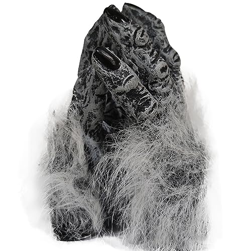 Handschuhe Halloween Werwolf Handschuhe Kostüm Zubehör Cosplay Rollenspiel Gloves Party Karneval Kostüme Requisiten Herren Damen Krallen Handschuhe Festival Hand Dekoration Horror Wolfshandschuhe von SJTJSPX