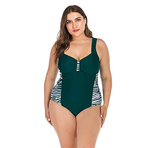SJTJSPX Badeanzug Damen Badeanzüge Große Größe Bauchweg Einteiler Bademode V Ausschnitt Swimsuit Elastisch Schwimmanzug Schwimmbad Strand Monokini Frauen Modisch Bikini für Pool Dusche SPA Sauna von SJTJSPX