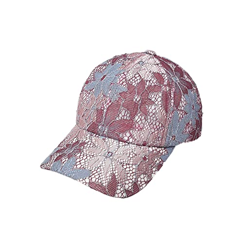 SJTJSPX Baseballkappe Herren Damen Baseball Cap UV Schutz Basecap Gestickte Blumen Sommermütze Mesh Sonnenhut Verstellbar Schirmmütze Outdoor Sport Snapback Cap Mode Hut für Reisen Freizeit Camping von SJTJSPX