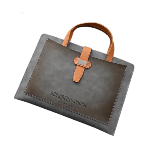 SJTJSPX Dokumententasche A4 Ordnertasche mit Griff Wasserdicht Leder Büro und Schule Aktentasche Datei Bücher Handtasche Organizer Laptop Tasche Multifunktion Business Aktenmappe von SJTJSPX