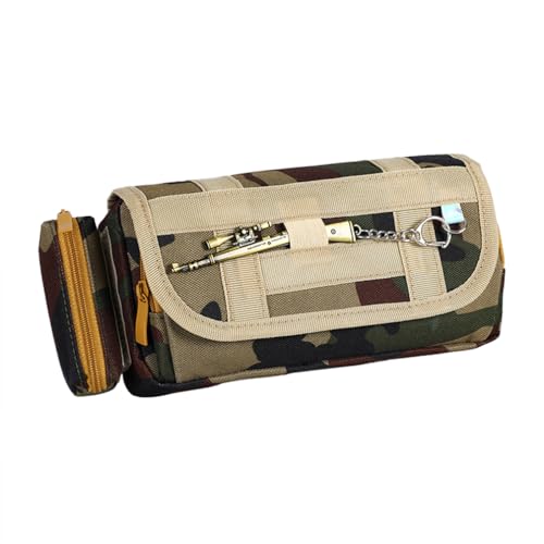 SJTJSPX Federmäppchen Große Kapazität Mäppchen mit Fächer Camouflage Federtasche Kinder Federmappe Mädchen Junge Teenager Pencil Case Schlamppermäppchen Multifunktional Stiftetasche für Schule Büro von SJTJSPX