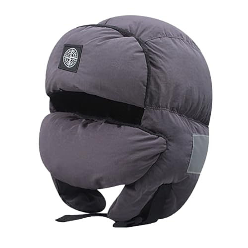 SJTJSPX Fliegermütze Damen Herren Trappermütze Winter Winddicht Russenmütze Warm Wintermütze mit Gesichtsmaske Daunenhut Outdoor Ski Bombermütze Einstellbar Pilotenmütze für Snowboarden Radfahren von SJTJSPX