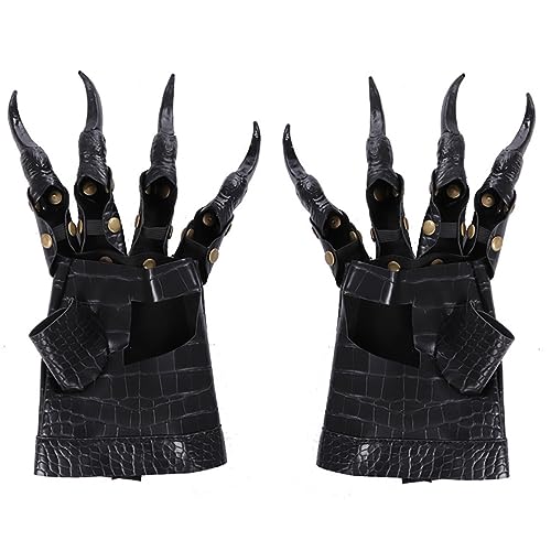 SJTJSPX Handschuhe Halloween Kostüm Requisiten Krallen Cosplay Party Gloves Karneval Fasching Verkleidung Zubehör Horror Kleidung Deko Maskerade Kostüme Accessoires Monster Wolf von SJTJSPX