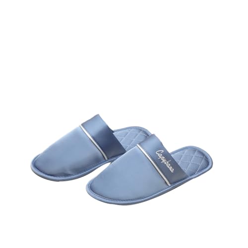 SJTJSPX Pantoffeln Damen Herren Bequeme Rutschfest Hausschuhe Indoor Slippers Schuhe Weich Satin Gästehausschuhe Hotel Slipper Duschschlappen von SJTJSPX