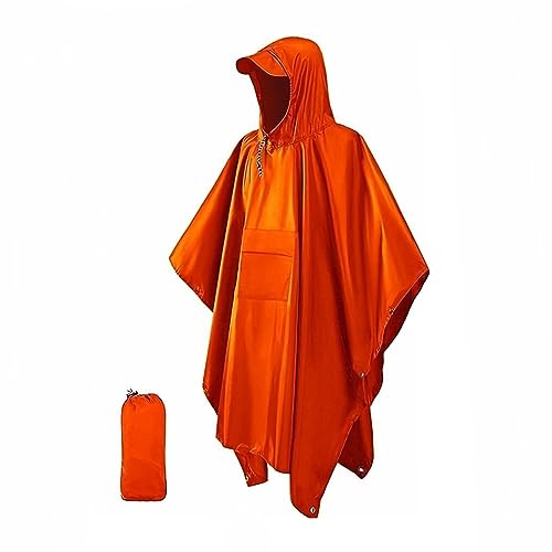 SJTJSPX Regenponcho Herren Damen Regenmantel 3 in 1 Regencape Wasserdicht Regenjacke mit Tasche Wiederverwendbar Outdoor Regenschutz Multifunktional Faltbar Regenbekleidung für Radfahren Wandern Jagd von SJTJSPX