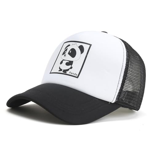 SJTJSPX Snapback Cap Herren Damen Baseballkappe Mesh Baseball Cap Panda Atmungsaktiv Basecap Schnelltrocknend Sommer Baseballmütze UV-Schutz Sonnenhut Einstellbar Outdoor Hut für Reisen Sport von SJTJSPX