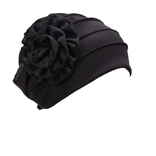 SJTJSPX Turban Damen Hijab Untertuch Frauen Muslim Slouch Beanie Mütze Elastische Atmungsaktive Kopftuch Islamische Kopfbedeckung Blumen Chemo Cap Kopftücher von SJTJSPX