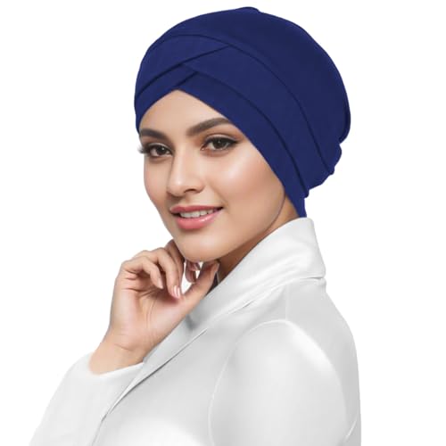 Turban Damen Kopftuch Elastische Bandana Muslim Stirnband Beanie Hijab Chemo Hut Islamischen Kopfbedeckung Elegant Headwear Haarausfall Krebs Kopfschmuck Frauen Undercap von SJTJSPX