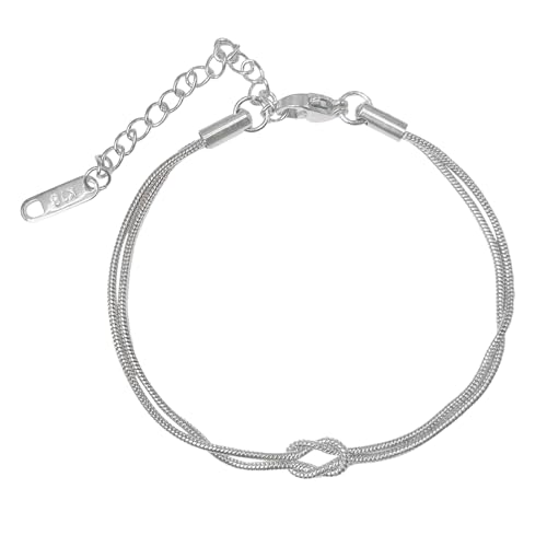 SJUIEO Knotenarmband Liebesarmband (Silber) von SJUIEO