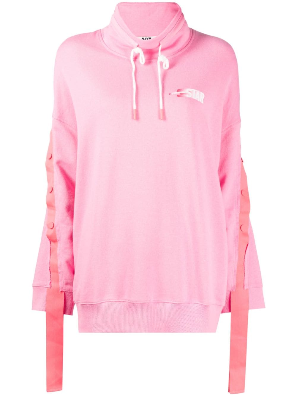 SJYP Sweatshirt mit Tape - Rosa von SJYP