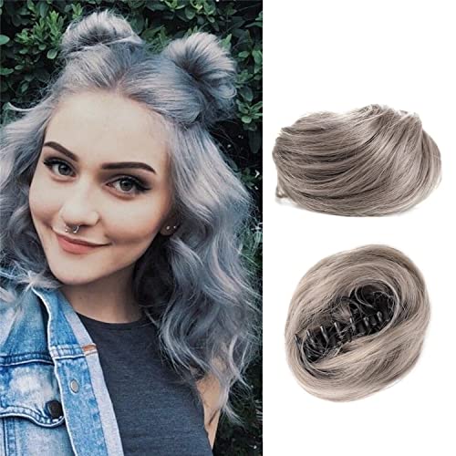 2PCS Space Bun Klaue Clip in Brötchen Donut Dutt Katze Ohren DIY Haarknoten Hochsteckfrisur Haarteile Haarverlängerungen Perücke Accessoire für Frauen Mädchen (171) von SJZDYLXY