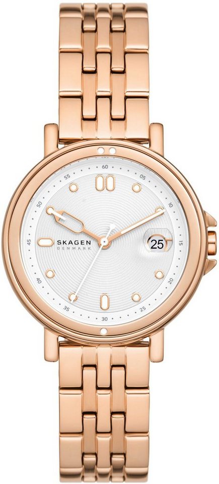 SKAGEN Quarzuhr SIGNATURE LILLE SPORT SKW3136, Armbanduhr, Damenuhr, Datum, Edelstahlarmband von SKAGEN
