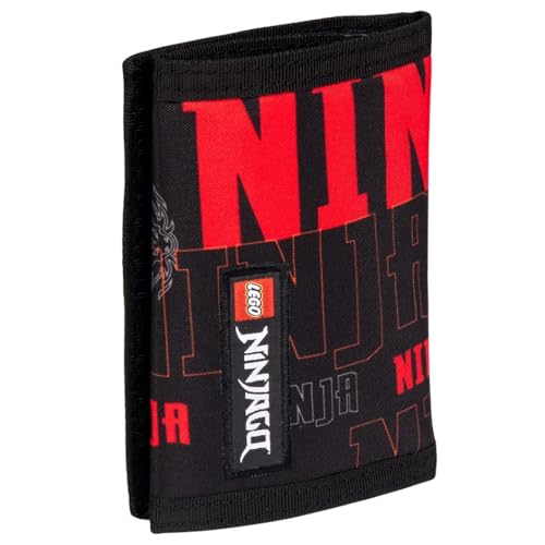 SKANDO BAGS Portmonee Kinder - Lego Ninjago Kinderportmonee Jungen und Mädchen - Geldbeutel mit Klettverschluss, Fächern für Münzen, Scheinen und Fotos - Robuste und Pflegeleichte Geldbörse von SKANDO BAGS