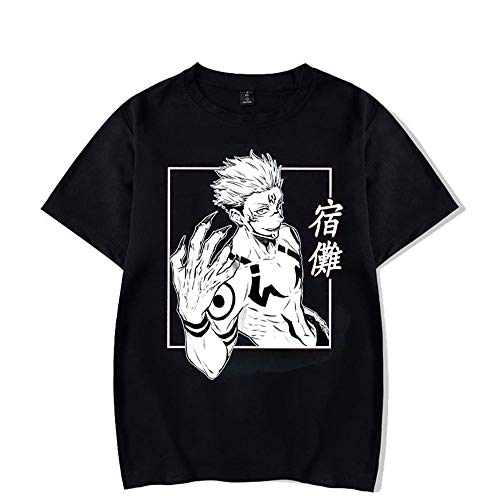 Anime T-Shirt Gojo Satoru T-Shirt Ryomen Sukuna Inumaki Toge Grafikshirt Kurzarm Tops für Männer Frauen von SKAYWHUK