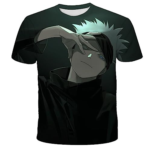 Gojo Satoru 3D T-Shirt Itadori Yuji Inumaki Toge Shirt Tops Anime Grafik Kurzarm Bluse für Männer Frauen von SKAYWHUK