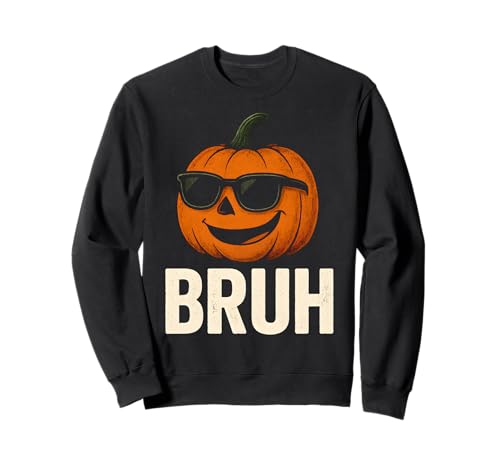 Pumpkin Bruh Shirt Lazy Pumpkin Kostüm Damen Herren Jungen Bruh Sweatshirt von SKBD Tees