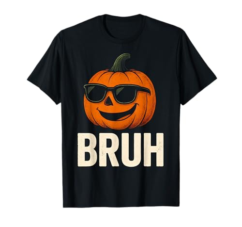 Pumpkin Bruh Shirt Lazy Pumpkin Kostüm Damen Herren Jungen Bruh T-Shirt von SKBD Tees