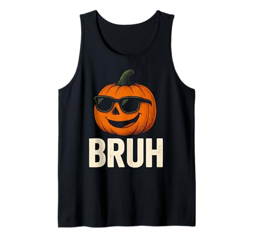 Pumpkin Bruh Shirt Lazy Pumpkin Kostüm Damen Herren Jungen Bruh Tank Top von SKBD Tees