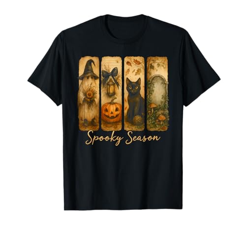Spooky Season Damen Halloween Cute T-Shirt von SKBD Tees