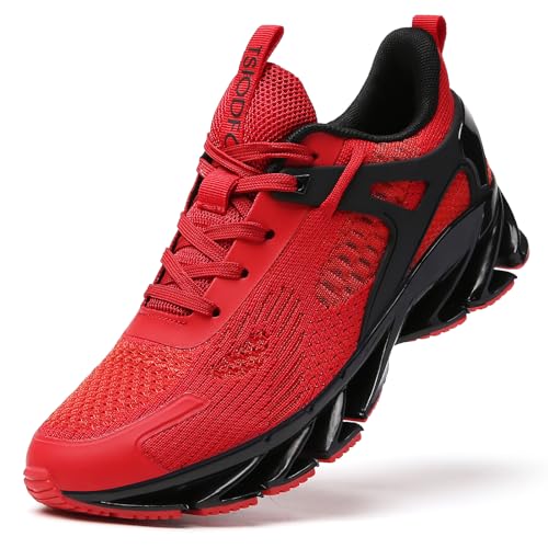 SKDOIUL Damen Athletic Tennis Walking Schuhe Fashion Sport Running Sneakers, 6852 Red Black, 36 EU von SKDOIUL