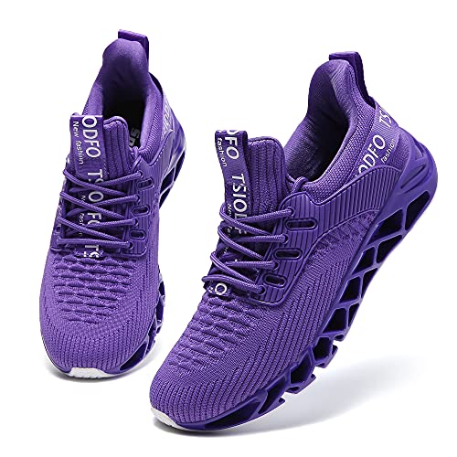 SKDOIUL Damen Athletic Tennis Walking Schuhe Fashion Sport Running Sneakers, A069 Purple, 38.5 EU von SKDOIUL