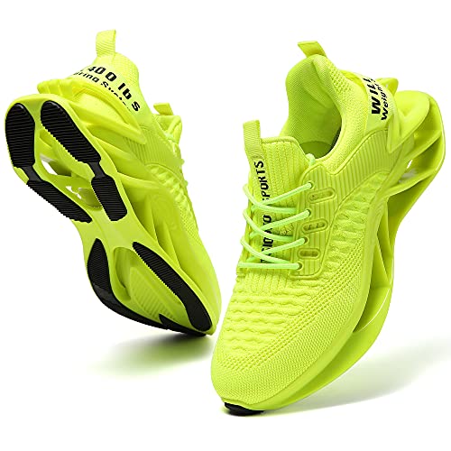 SKDOIUL Herren Sport Athletic Laufschuhe Walkingschuhe, 1919 fluoreszierendes Grün, 43 EU von SKDOIUL