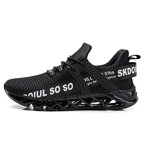 SKDOIUL Sport-Laufschuhe für Herren, Mesh, atmungsaktiv, Trailrunner, modische Turnschuhe, 59-schwarz-weiß, 42.5 EU von SKDOIUL