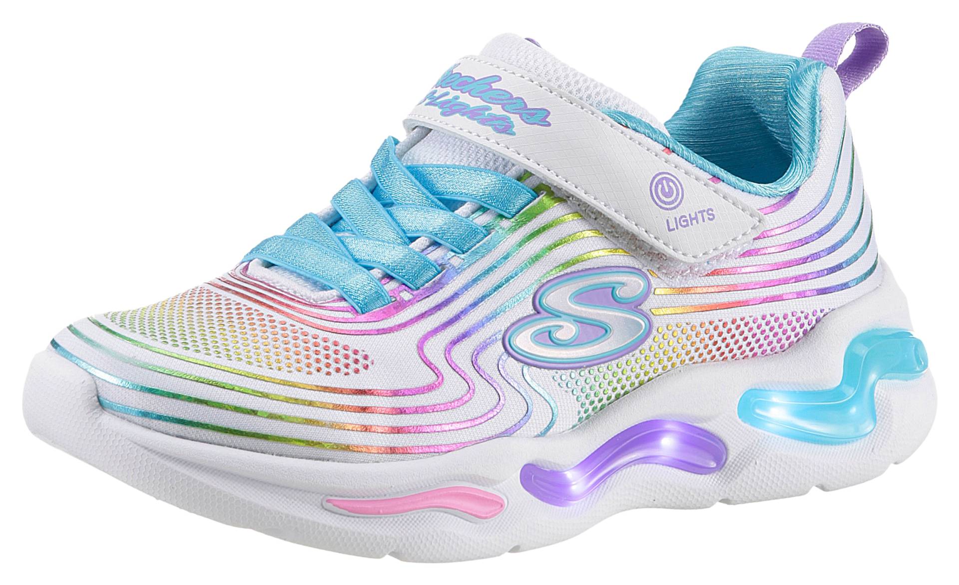 Skechers Kids Sneaker "WAVY BEAMS", mit leuchtender Sohle, Freizeitschuh, Halbschuh, Schnürschuh von SKECHERS Kids