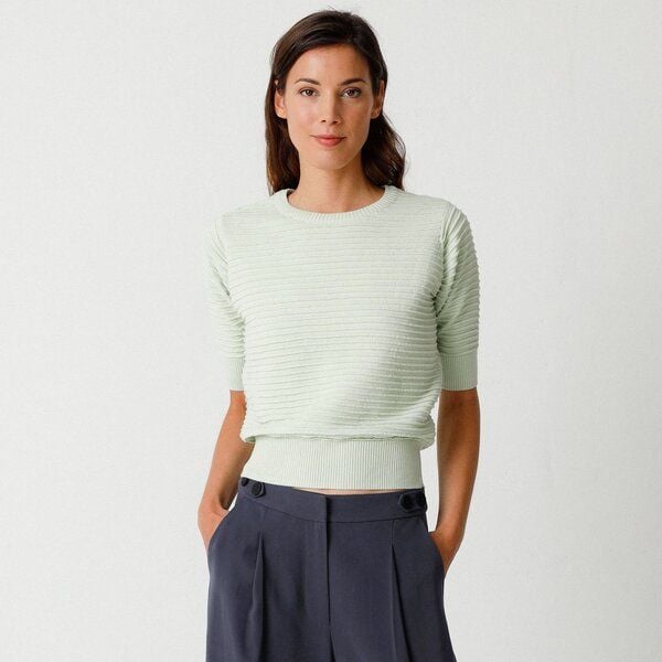 SKFK Kurzarm-Strickpullover MUIKE von SKFK