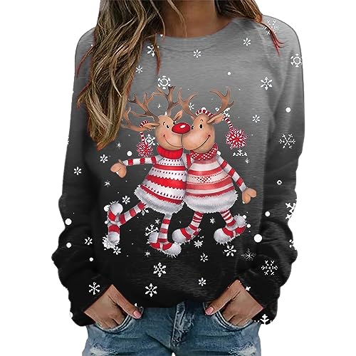 LUSTIG Weihnachtspullover Damen GROßE GRÖßEN Sale WEIHNACHTSPULLI Ugly Weihnachten Pullover Teenager MÄDCHEN KUSCHELIG LANG XXL Weihnachts PULLIS VERRÜCKTE Christmas Sweatshirt Pulli von SKFLABOOF