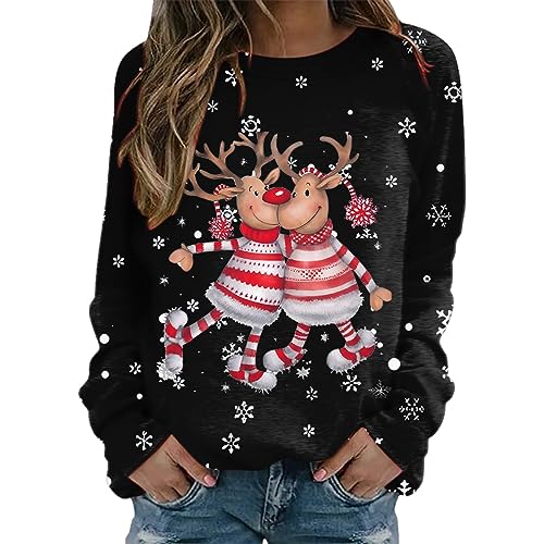 LUSTIG Weihnachtspullover Damen GROßE GRÖßEN Sale WEIHNACHTSPULLI Ugly Weihnachten Pullover Teenager MÄDCHEN KUSCHELIG LANG XXL Weihnachts PULLIS VERRÜCKTE Christmas Sweatshirt Pulli von SKFLABOOF