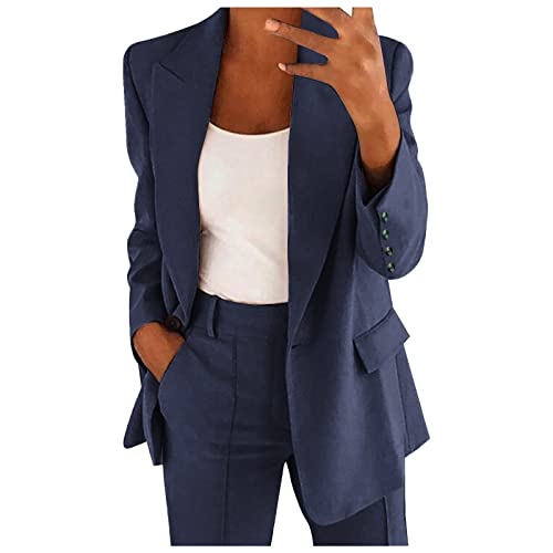 SKFLABOOF Anzug Damen Sommerjacke Knöpfen Für Arbeit Jackett Dünne Sakko Grün Lange Jacke Kleid Damenmode Grüner Sakkos Sweatblazer Kurzblazer von SKFLABOOF