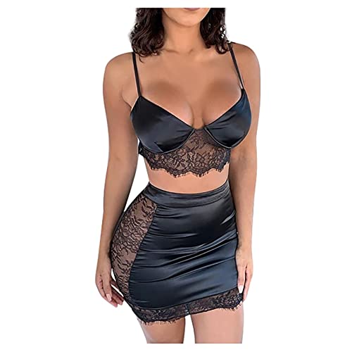 SKFLABOOF Bodys für Damen Kleid Schwarz Dessous Set Damenunterwäsche Sexy Damen Dessous Sexy Wäsche für Frauen Stringbody Damen Sexy Dessous Dessous Sexy von SKFLABOOF