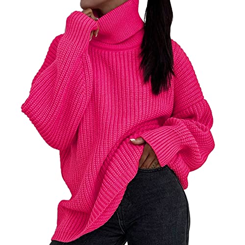 SKFLABOOF Damen Jumper Moderne Thermo Rollkragen Weicher Pullover Lang Kaschmir Winter Baumwoll Damenpulli Damenmode Wolle Zopfmuster Norweger Essentials Winterpullis von SKFLABOOF