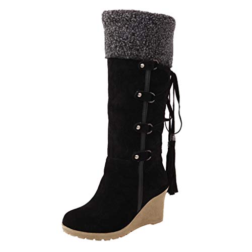 SKFLABOOF Damen Stiefel Elegante Beige Schneestiefel Mini Boots Gefüttert Barfuss Warm Schwarz Bootsschuhe Weite H Gefütterte Grau Ankle Kniehohe Wanderstiefel von SKFLABOOF