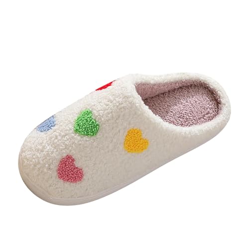 SKFLABOOF Hausschuhe Damen Plüsch - Süße Hausschlappen Aesthetic Herren Home Slippers Women Warm Witzige Flauschig Offen Teenager Mädchen F 004a A, 39 von SKFLABOOF