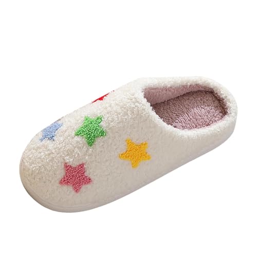 SKFLABOOF Hausschuhe Damen Plüsch - Süße Hausschlappen Aesthetic Herren Home Slippers Women Warm Witzige Flauschig Offen Teenager Mädchen F 004b B, 45 von SKFLABOOF