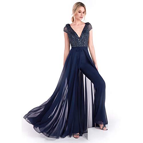 SKFLABOOF Jumpsuit Damen Sommer Essentials Große Größen Onesie Outfit Hosenanzug Eleganter Hochzeit Gast Festlich Playsuit Latzhose Sommer Elegant Overall Jumpsuit Konfirmation Hochzeitsgäste Romper von SKFLABOOF