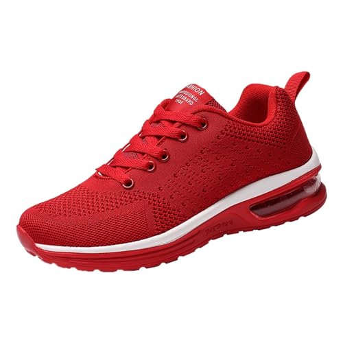 SKFLABOOF Orthopädische Schuhe Damen - Sneaker Damen Mesh Laufschuhe Frauen Fashion Plateau Sneakers Fitnessstudio Gym Sportschuhe Tennisschuhe Turnschuhe Bequeme Hallenschuhe 03 Rot,EU 40 von SKFLABOOF