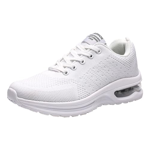 SKFLABOOF Orthopädische Schuhe Damen - Sneaker Damen Mesh Laufschuhe Frauen Fashion Plateau Sneakers Fitnessstudio Gym Sportschuhe Tennisschuhe Turnschuhe Bequeme Hallenschuhe 03 Weiß,EU 38.5 von SKFLABOOF