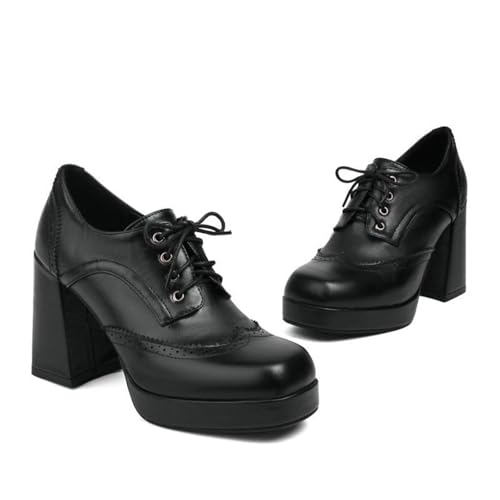 SKFLABOOF Oxford Schnürschuhe Damen Business Elegant Schuhe Anzugschuhe Klassische Halbschuhe Lederschuhe Mit Blockabsatz SKFLABOOF Oxford Schnürschuhe Damen Business Elegant Schuhe Anzugschuhe Klassische Halbschuhe Lederschuhe Mit Blockabsatz von SKFLABOOF