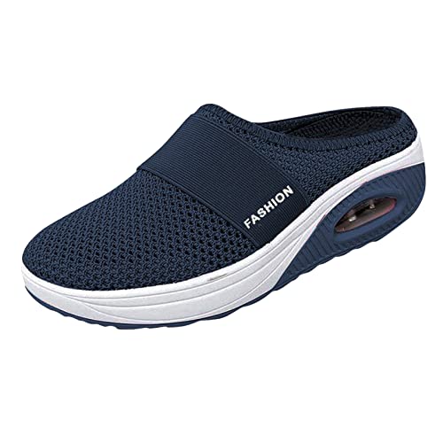 SKFLABOOF Pantoletten Damen Diabetiker Hallux-Valgus Badeschlappen Schuhe Laufschuhe Bequem Nettjade Sandalen Hausschuhe Slipper Fly-Woven Cushion Barfuß Slip-On Schlappen Pantoletten von SKFLABOOF