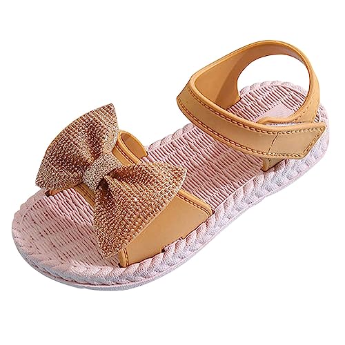 SKFLABOOF Sandalen Mädchen Wassersandalen Kinder Für Jungen Sommerschuhe Barfuss Barfussschuhe Kleinkind Sandale Barfusssandalen Barfuß Sandals Barfußschuhe Gelb 32 von SKFLABOOF