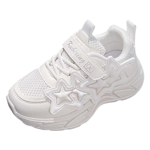 SKFLABOOF Sportschuhe Kinder Hallenschuhe Mädchen Outdoor Turnschuhe Trekkingschuhe Kinderschuhe Wanderschuhe Tennisschuhe Jungen Sommerschuhe Laufschuhe Outdoorschuhe Weiß 32/EU von SKFLABOOF