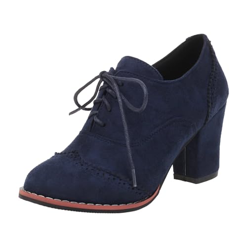 SKFLABOOF Stiefel Damen - Winter Western Cowboy Boots Mit Absatz Schuhe Stiefeletten Elegant Herbstschuhe Winterboots High Heels Damenstiefeletten 002c Blau, 40 EU von SKFLABOOF