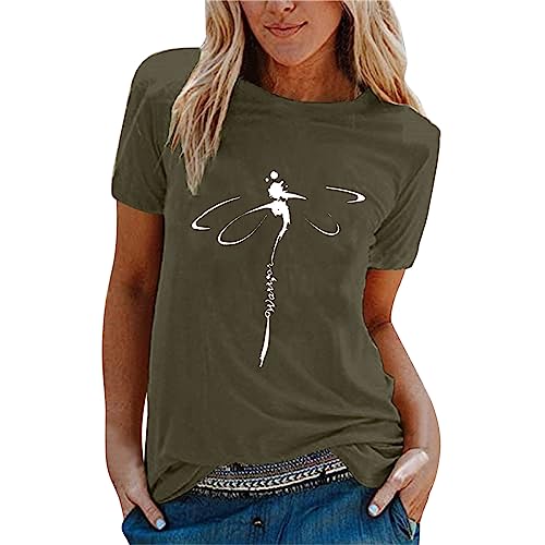 SKFLABOOF Tshirts Women - T Schirt Damen Locker Lässig Sommer Sale Shirts Tops Oberteile Mit Aufdruck Kurzarm Tshirt T Shirt Batik Ausgefallene Bluse Damenshirts Pullover 3 von SKFLABOOF