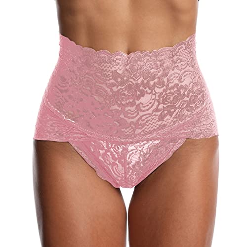 SKFLABOOF Unterhosen Damen Damen Unterhosen Baumwolle Hotpants Damen Sexy Unterhosen Damen Bauchweg High Waist Slip Panty Spitze Unterwäsche Spitze Frauen Tanga Baumwolle Damen von SKFLABOOF