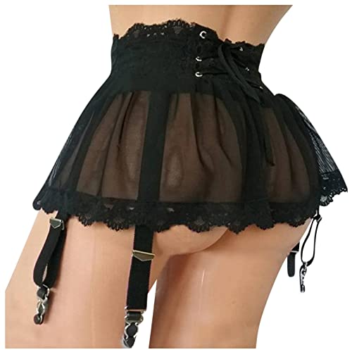 SKFLABOOF Unterwäsche Frauen Sexy Set - Damen String Tanga Ouvert Slip Sexy Unterwäsche Unterhosen Dessous Offener Schritt Wetlook Reizvoller Niedrige Taille, Schwarz von SKFLABOOF