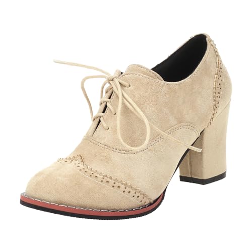 SKFLABOOF stiefeletten beige, Stiefel Damen - Winter Western Cowboy Boots Mit Absatz Schuhe Elegant Herbstschuhe Winterboots High Heels Damenstiefeletten 002a Beige, 37 EU von SKFLABOOF